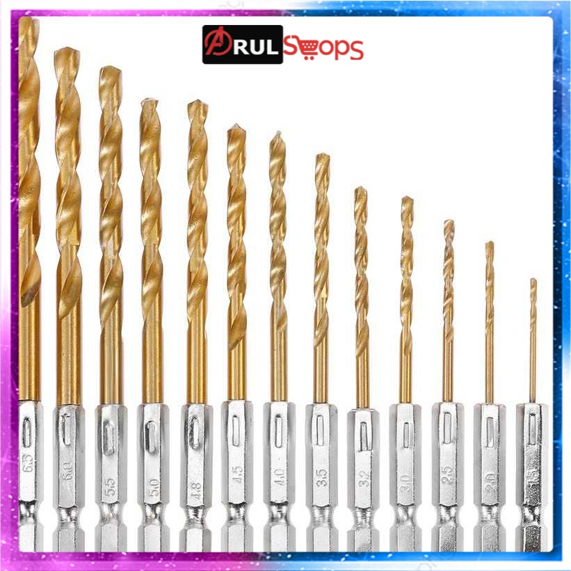 Taffware Mata Bor Power Drill Steel Titanium Hex Shank 13 PCS SV-VDB13