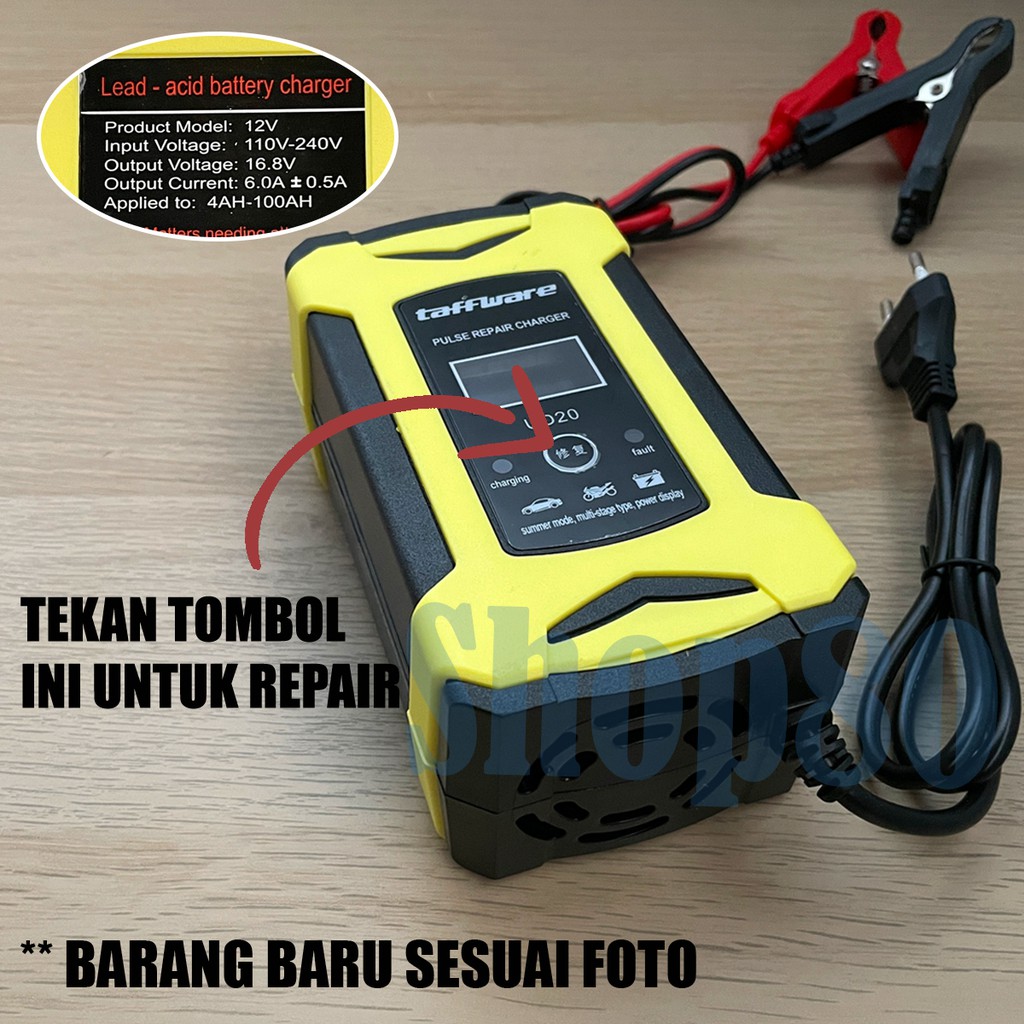 Alat Cas Aki 12V 6A Otomatis Automatic Repair Smart Charger Accu Motor Mobil Casan Venus 6 Ampere