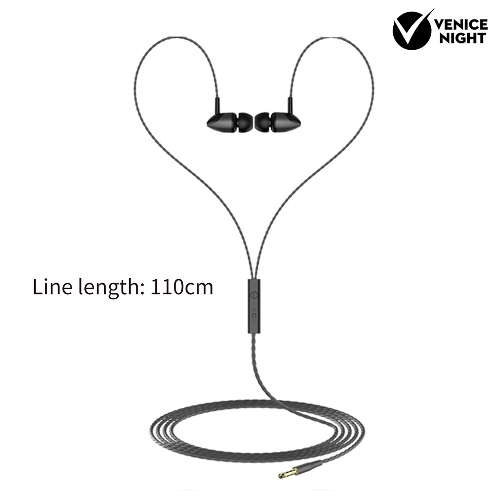 (VNEP) (Berkabel) S22 Earphone In ear Mega Bass Ergonomis Anti Kusut Bahan TPE Untuk Musik