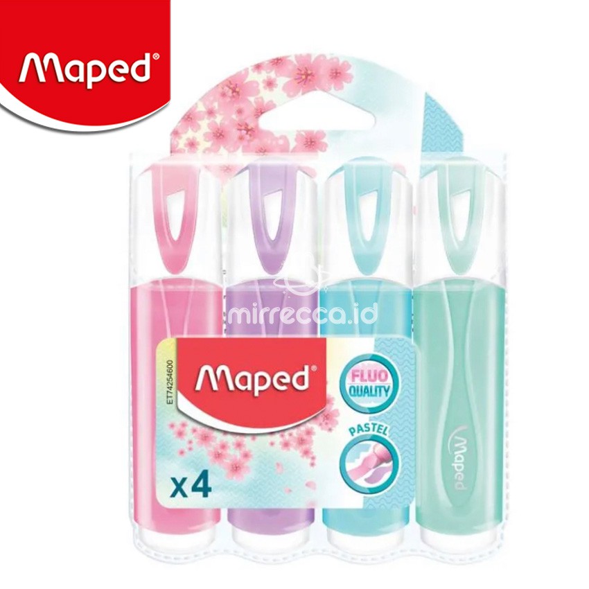 

SET 4 PCS HIGHLIGHTER PASTEL MAPED FLUOPEPS