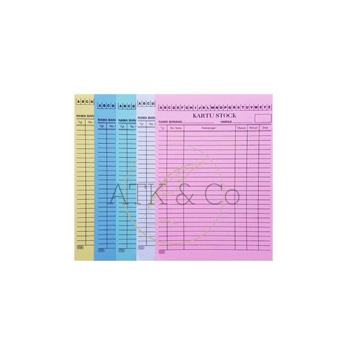

Kartu Stok Barang Gudang Kecil Kwarto - Inventory Stock Card A5