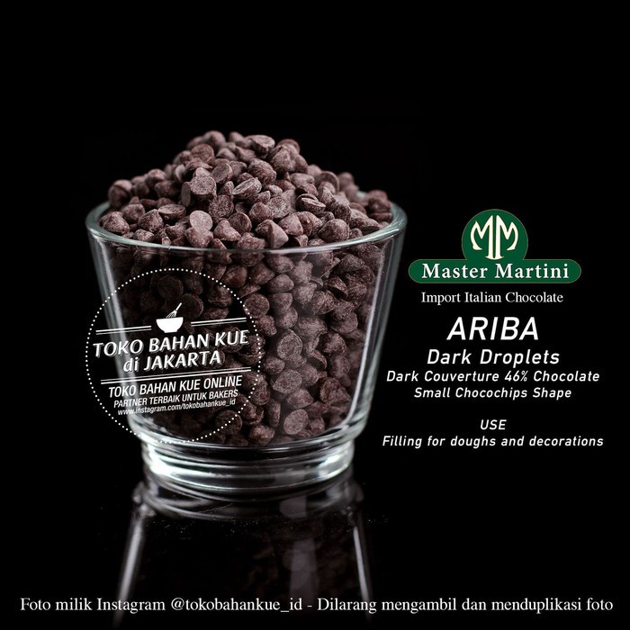 

MASTER MARTINI ARIBA 46% DARK CHOCOLATE CHIP 250GR CHOCO CHIPS DROPS