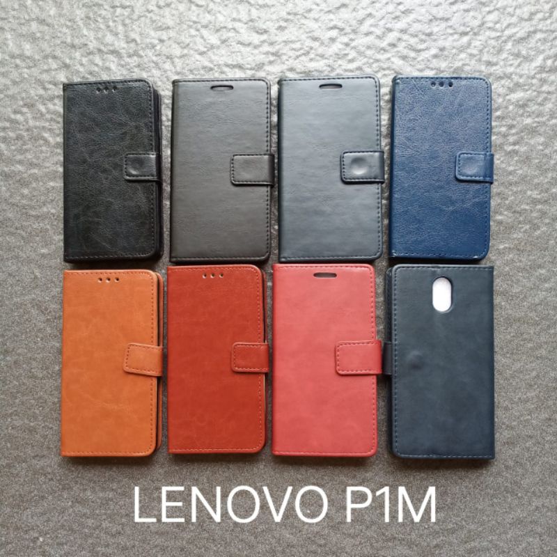 Flip case Lenovo P1M flipcase book cover sarung buku buka tutup dompet flipshell cover casing kesing housing