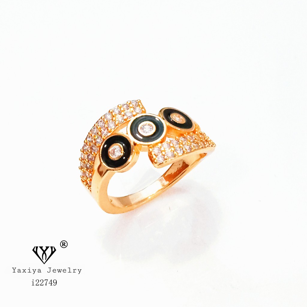 

Cincin Cat Wanita Permata Perhiasan Lapis Emas 18K Yaxiya 388