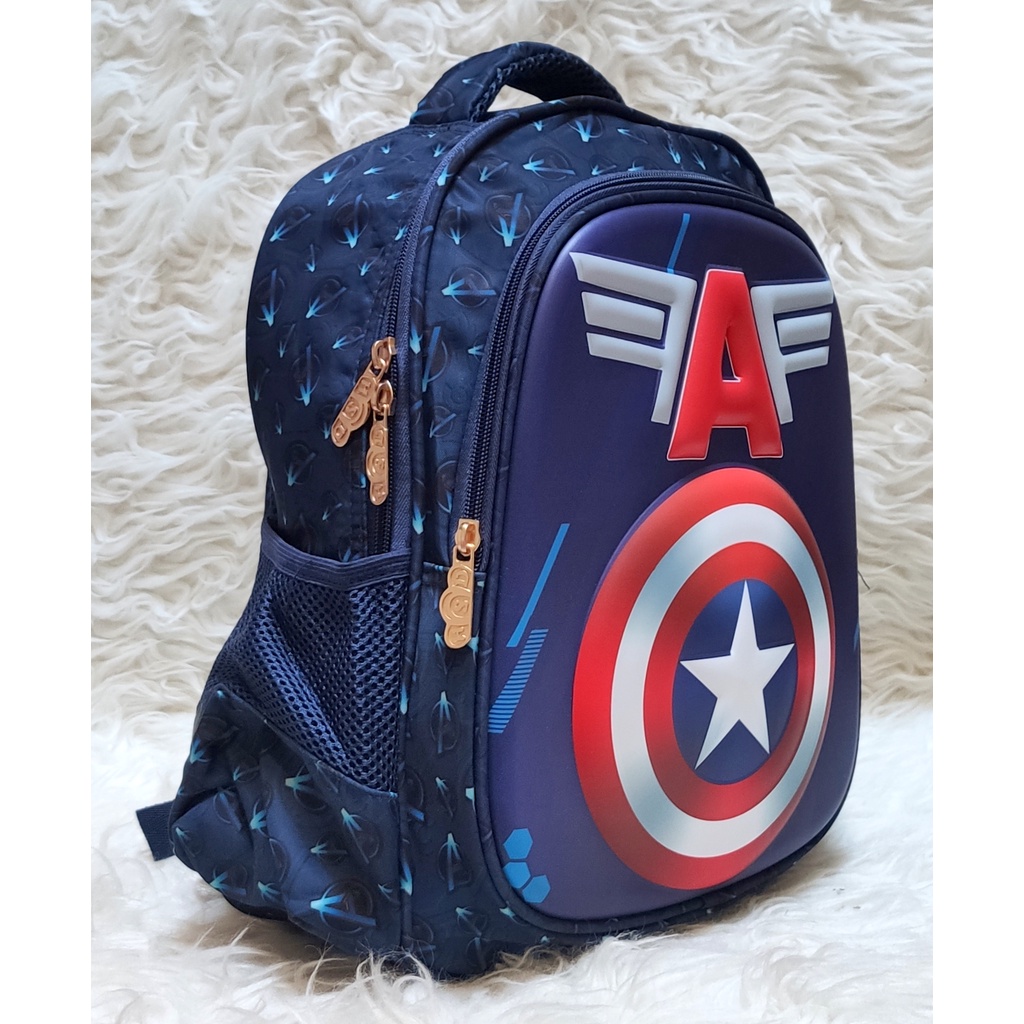 Tas Ransel Sekolah Anak TK Karakter Spiderman Frozen Unicorn HSD7013 toko-asemka