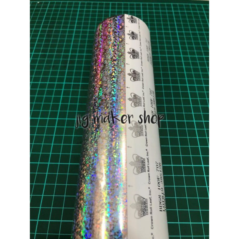 hologram hot stamping foil lure dan metal jig- USA/ CROWN ORIGINAL- lebar 20cm, pecah beling