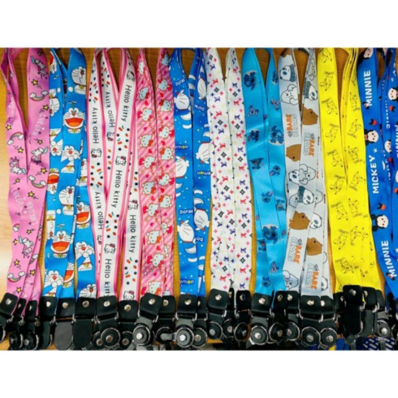 Kalung Hp Leher/Tali Hp Gantungan Leher panjang motip Karater kartun Murah Gantungan KunciTali Lanya