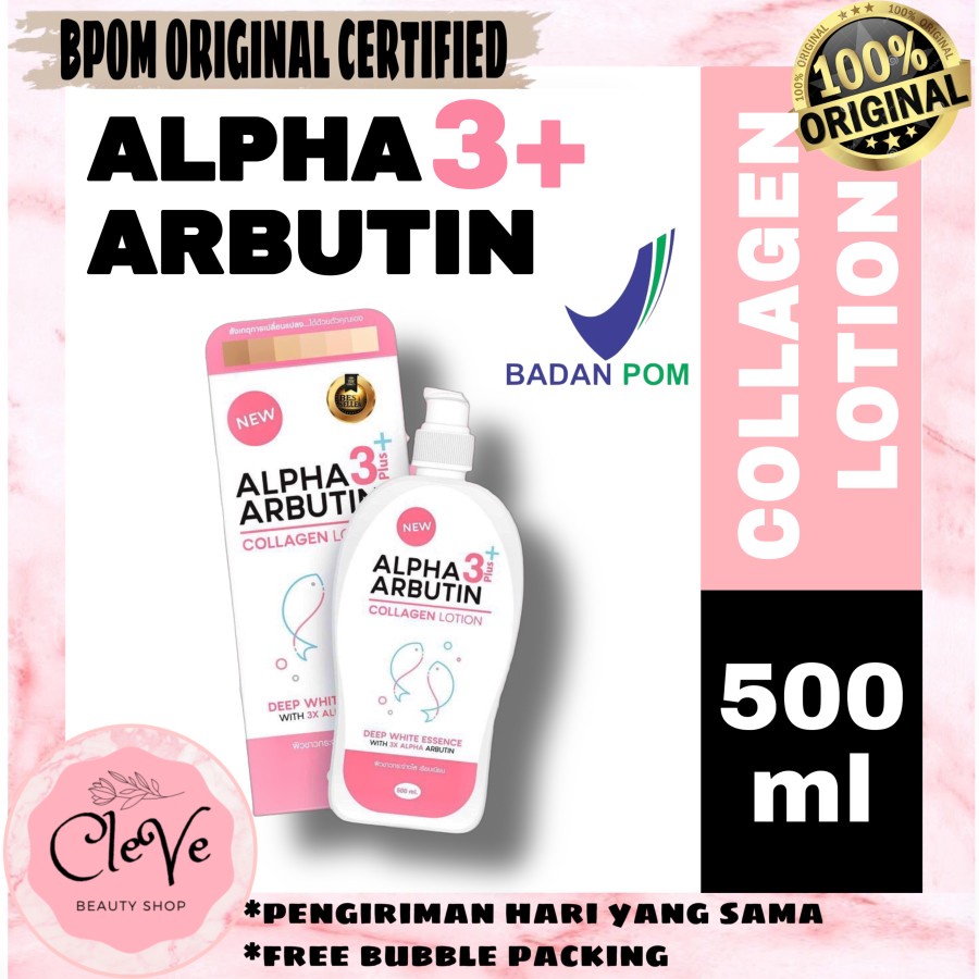 [ Lotion Pemutih ] Alpha Arbutin 3 Plus Collagen Whitening Lotion 500 ml
