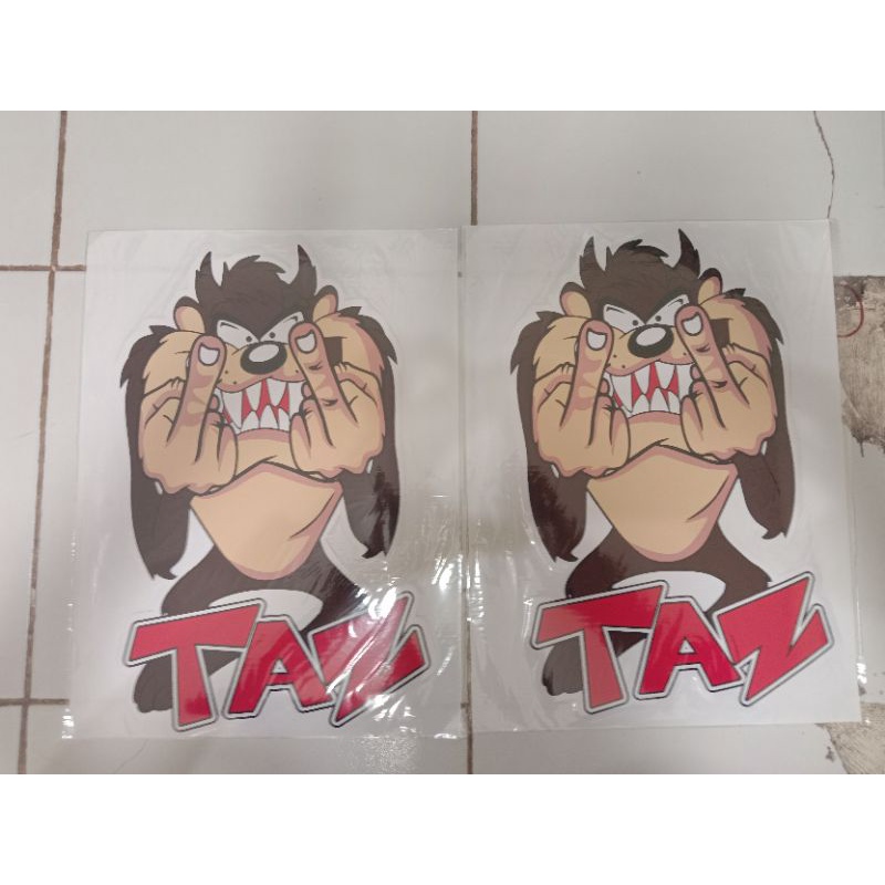 sticker vinil sticker dashboard motor matic taz mania
