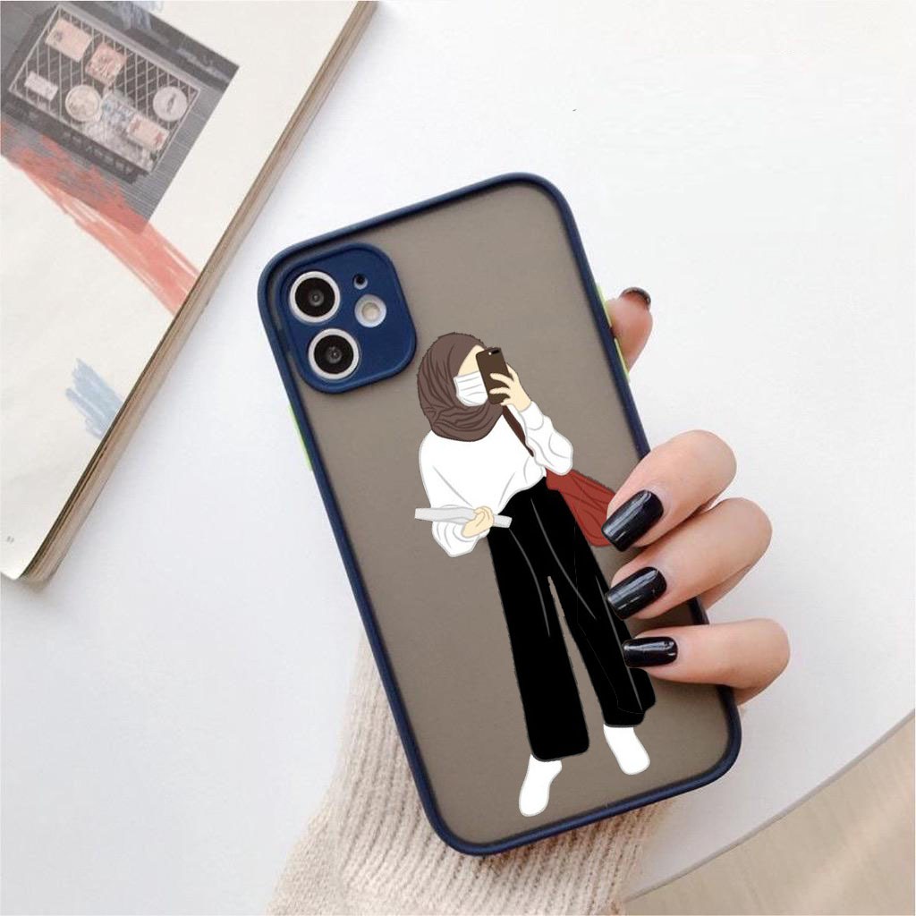 AA07 Softcase Casing Hijab Jilbab for Iphone 6 6s 6+ 6s+ 7 8 7+ 8+ X Xr Xs Max 11 Pro Max 12 13 14 Pro Max