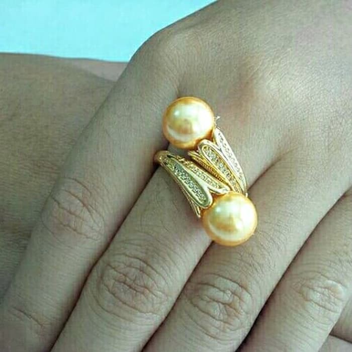 Cincin Mutiara Lombok Cincin Rodium Mutiara Air Tawar Lombok /Alsa Pearls