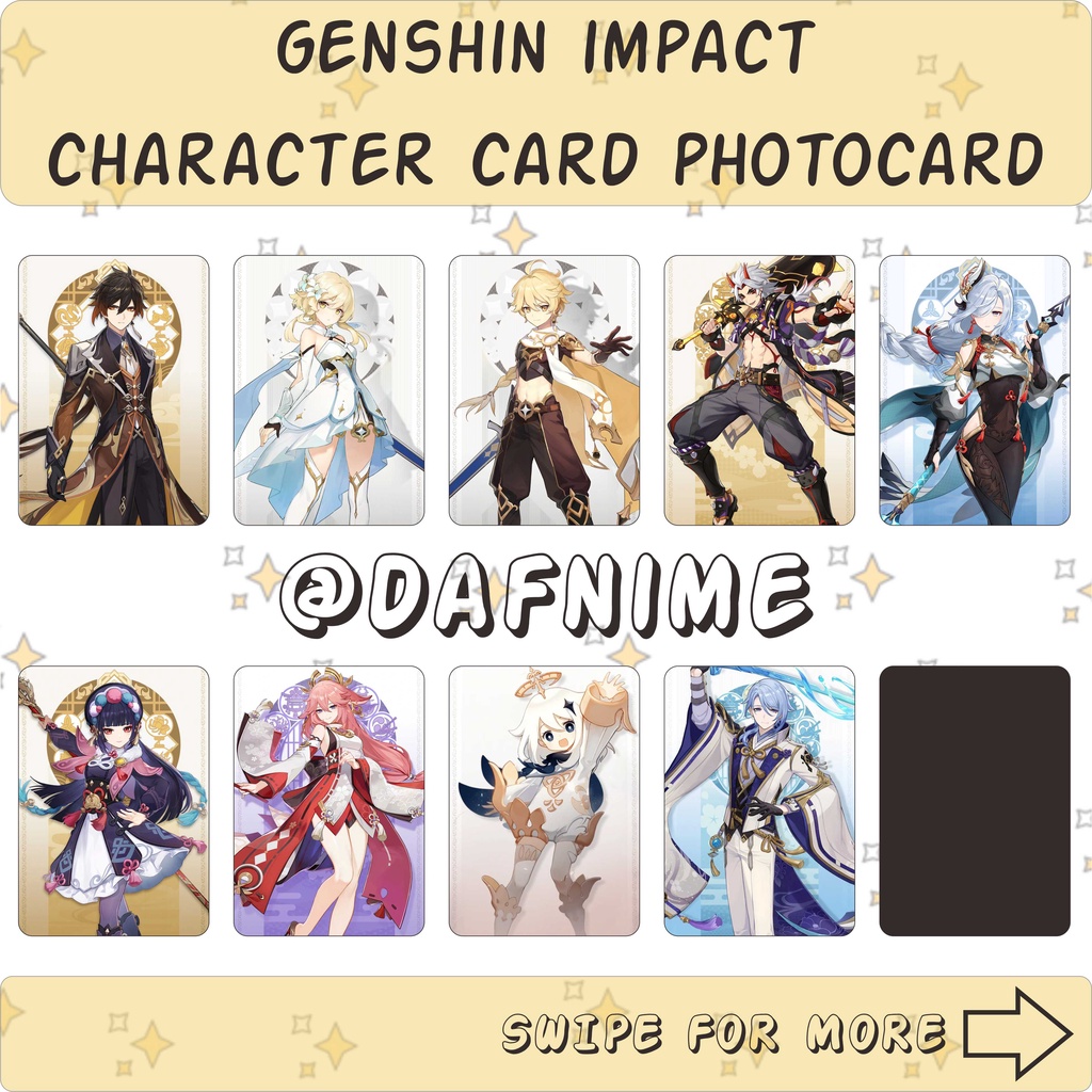 GENSHIN IMPACT CHARACTER CARD EDITION PHOTOCARD