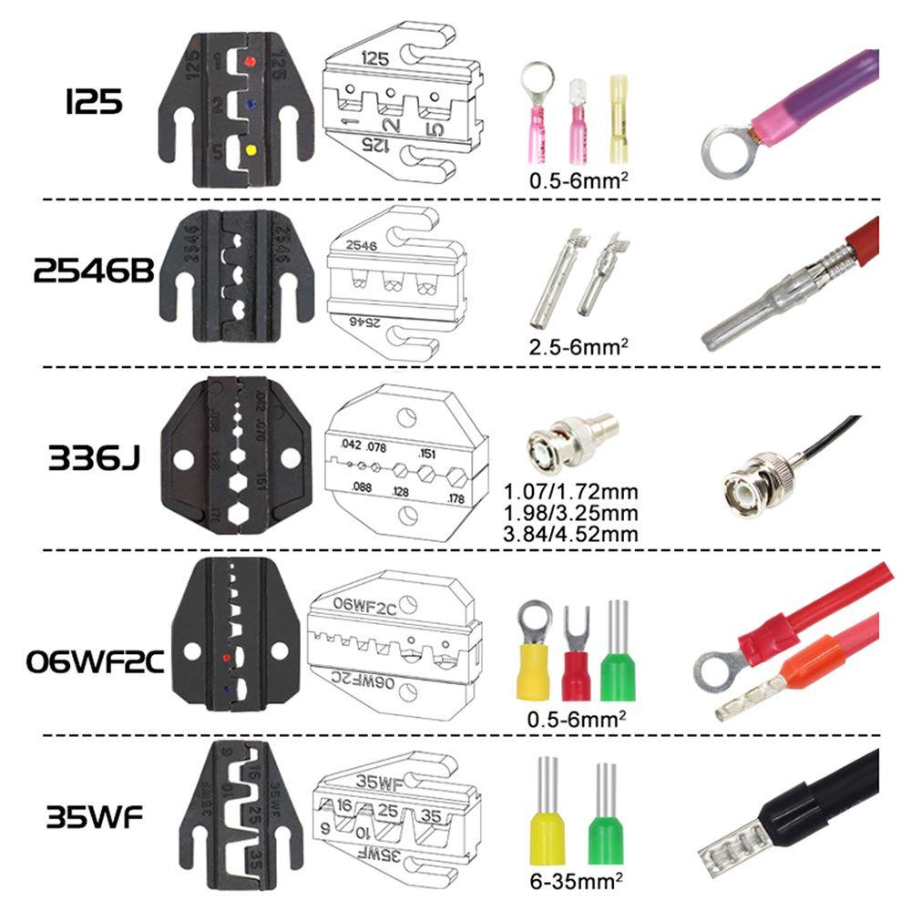 Chookyy Ferrule Crimp Sets Manual Multifungsi Alat Crimper Kawat Terminal Ferrule Crimper Plier Tang Crimping Tang Jaws