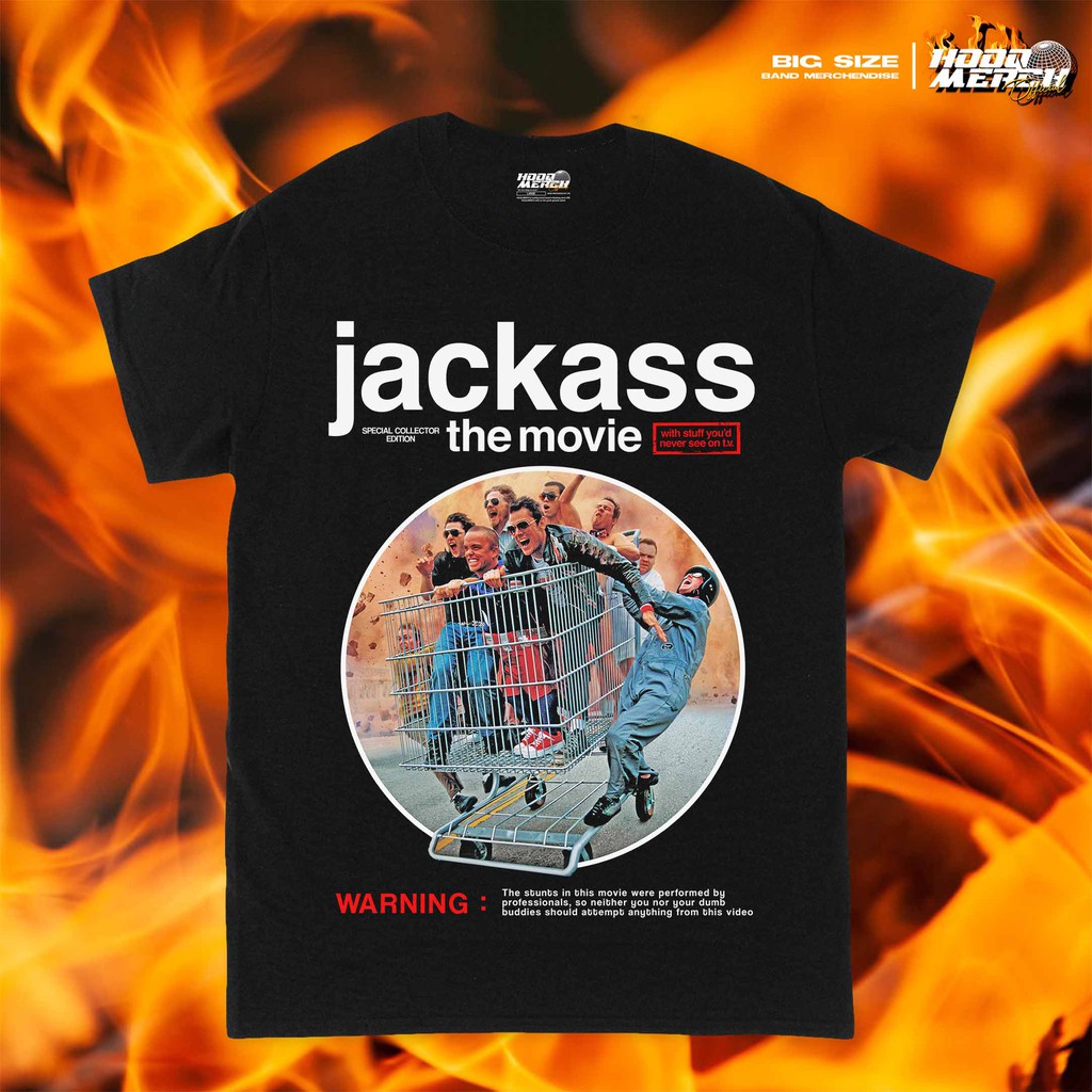 ( BIG SIZE ) KAOS FILM JACKASS THE MOVIE VINTAGE TEE / UNISEX / OVERSIZE 24S / COD / T-SHIRT MOVIE J