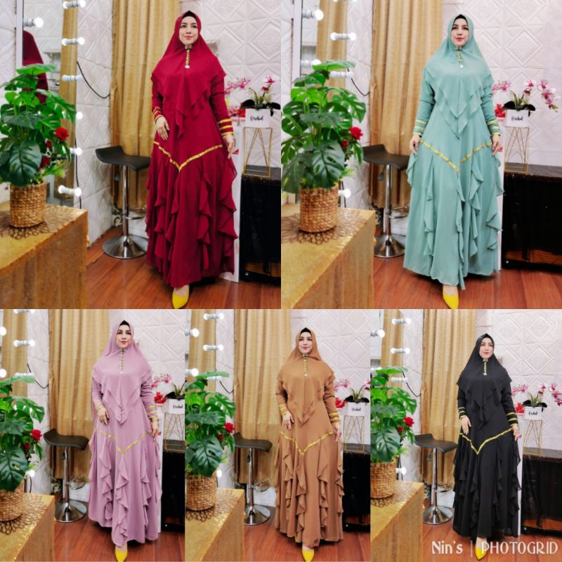 AURELIA SERIES ORIGINAL BRANDED GAMIS SET PREMIUM KUALITAS BUTIK BY RITA FASHION
