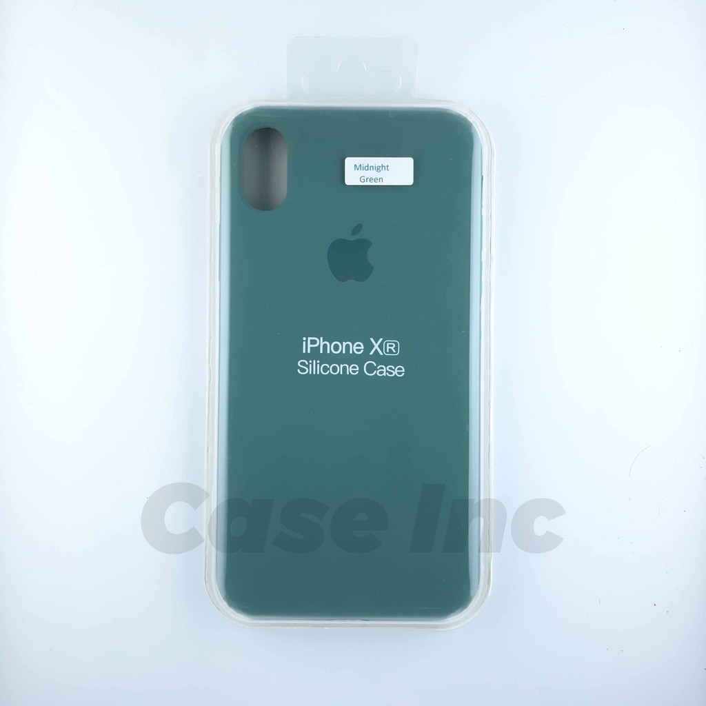 iPhone XR Softcase - Full Colour Cover Original Apple Silicon - Midnight Green