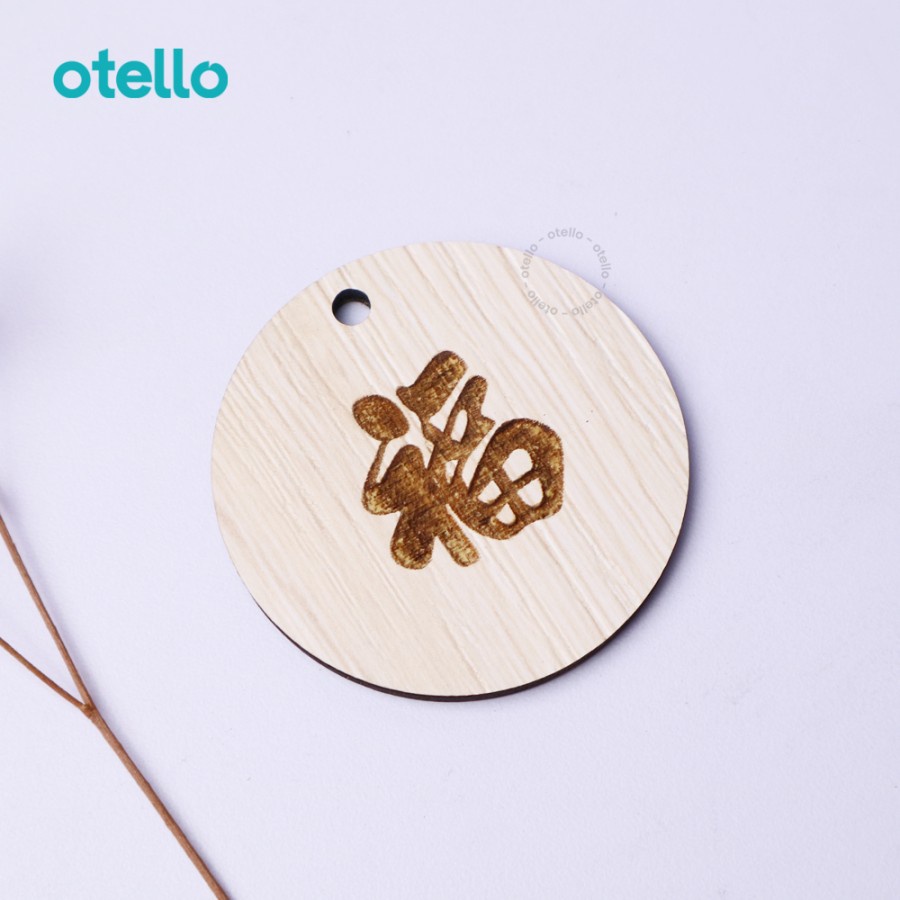 Hang Tag Imlek Gantungan Kayu Hang Tag CNY Ornamen Hiasan Label Sincia