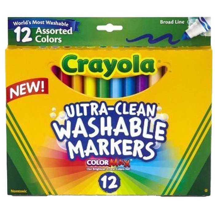 

(DISKON TERMURAH) Crayola 12ct. Ultra Clean Washable Broad Line Markers.