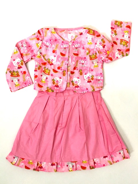 Dress cardi anak perempuan usia 2-4 tahun bahan katun catra bisa sebagai gamis juga ya bun