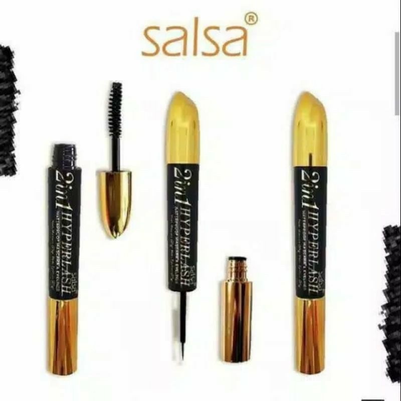 Mascara Eyeliner 2in1 Hyperlash Waterproof Salsa BPOM / Kosmetik Mata