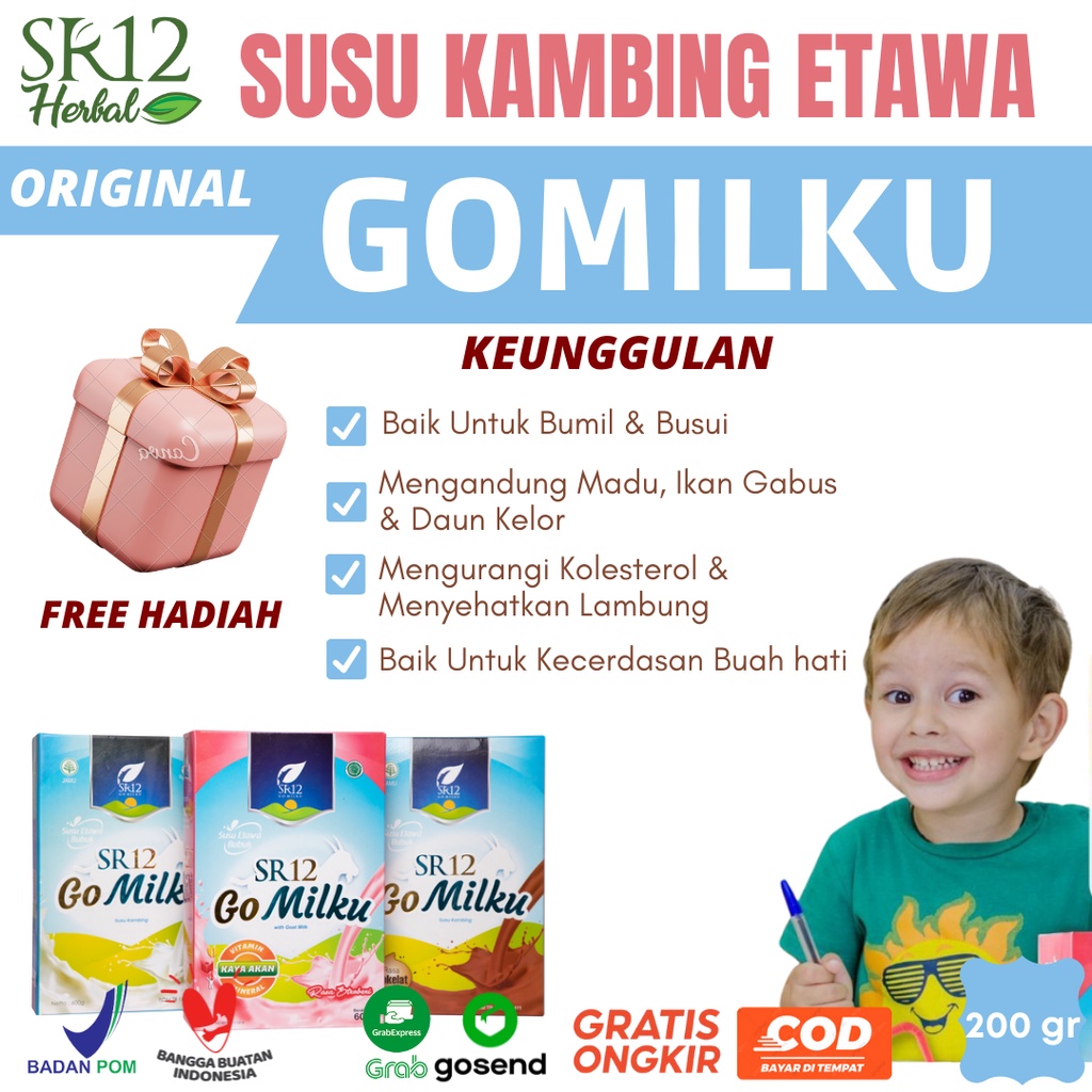 

SR12 Go Milku Susu Kambing Etawa Bubuk Murni Dengan Ikan Gabus Tanpa Gula Untuk Imunitas Anak Diabetes Promil 200g