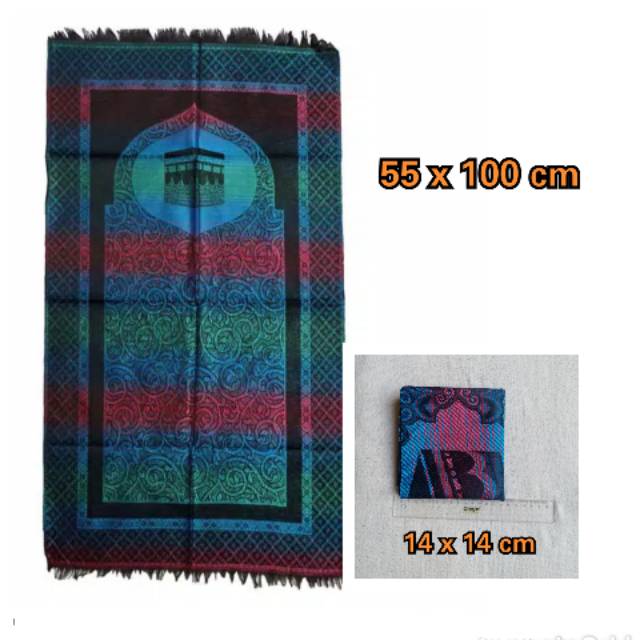 Sajadah Lipat Tipis Halus Ringan Travel Warna Motif Random