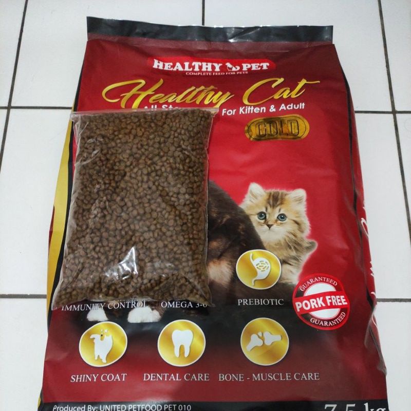 Healthy cat pet all stage gold kitten adult 1kg 1 kg