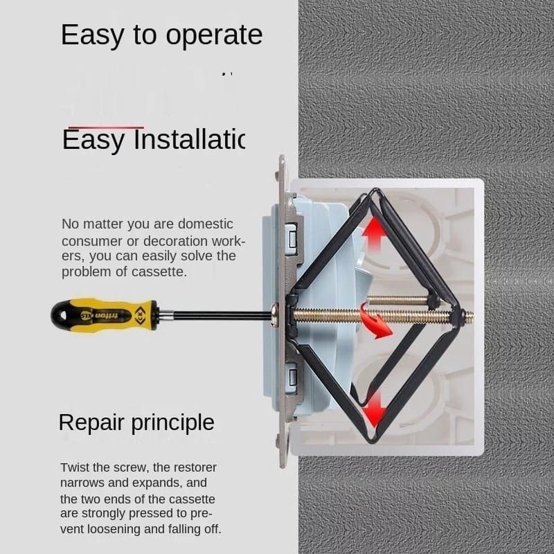 Cassette Repairer Box 86 Soket Perbaikan inbow dus Socket Repair Screw Plug Switch Fixed Wall Repair Box Soket Kaset