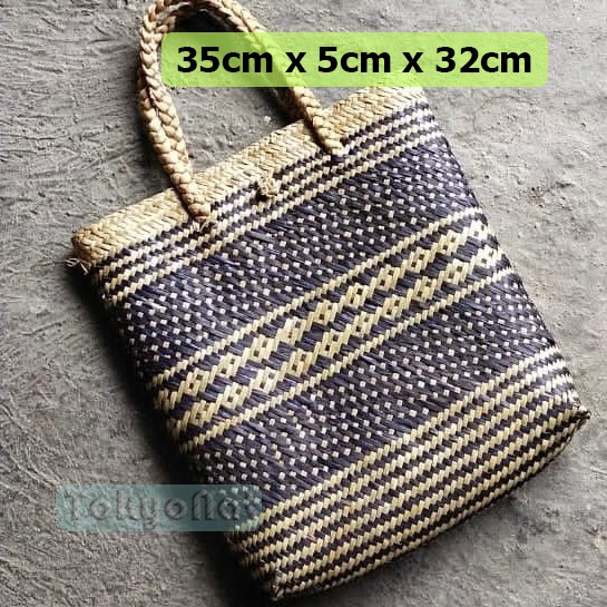Handbag Purun with various motif