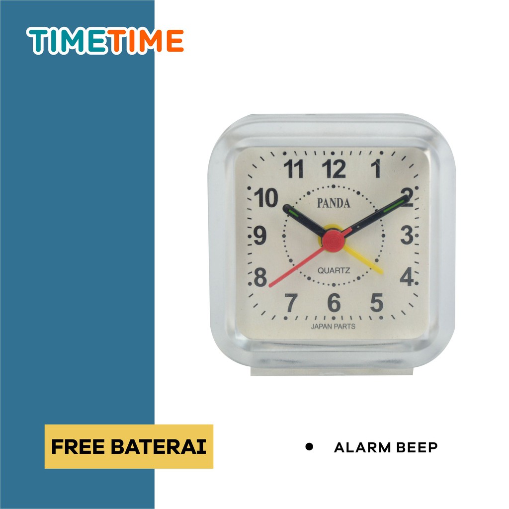 Jam Meja Weker Alarm Bentuk Unik Lucu Analog Clock Murah FREE BATERAI 8027