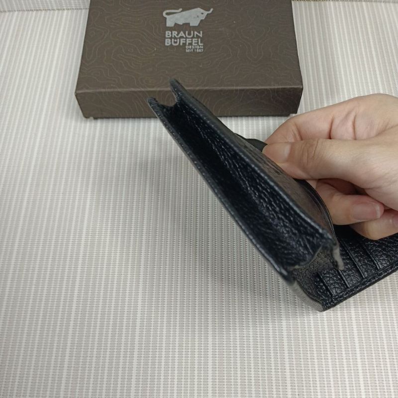 Dompet kartu lipat kulit BraunBf kulit sapi asli