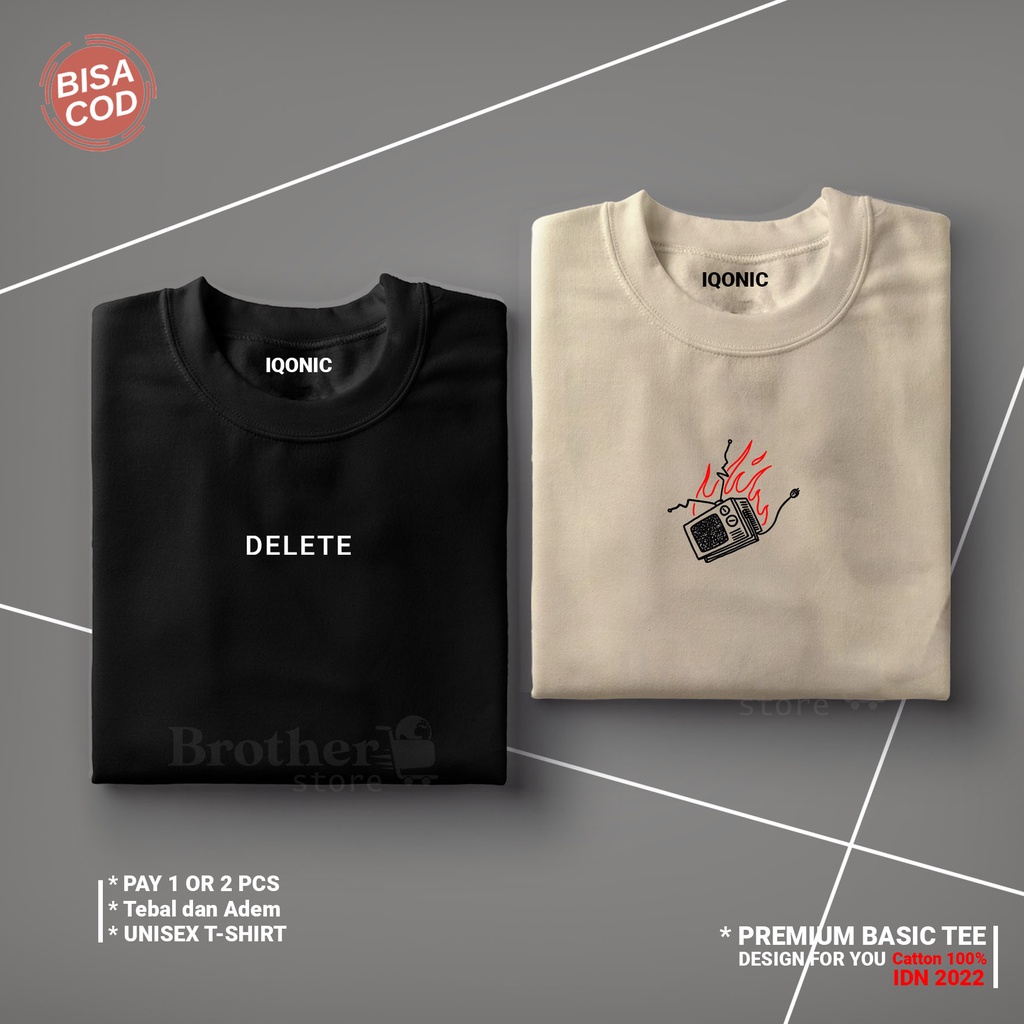 Buy 1 Or 2 PCS BROTHER STORE / Kaos Distro Pria / Kaos Distro100% Catoon Combed 24s / ArticelKDLE