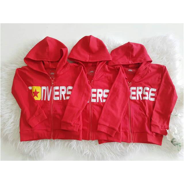 Jaket Anak Converse Red