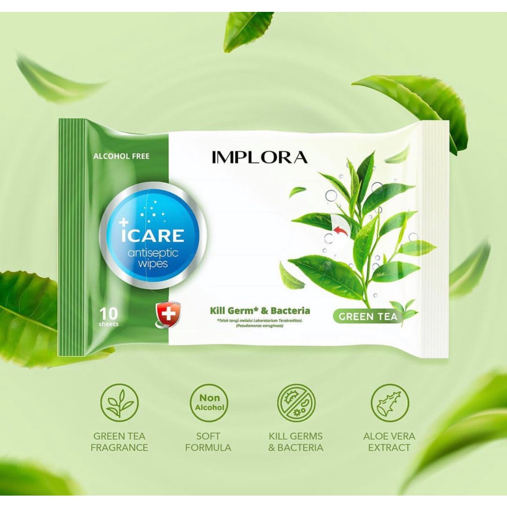 `ღ´ PHINKL `ღ IMPLORA antiseptic tissue basah anti kuman wipes sterill OBRAL