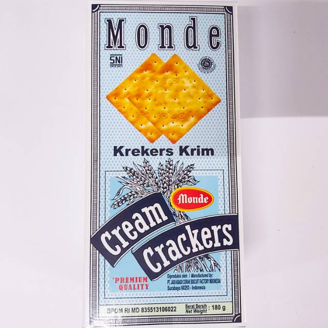 Monde cream crackers premium quality 180gram