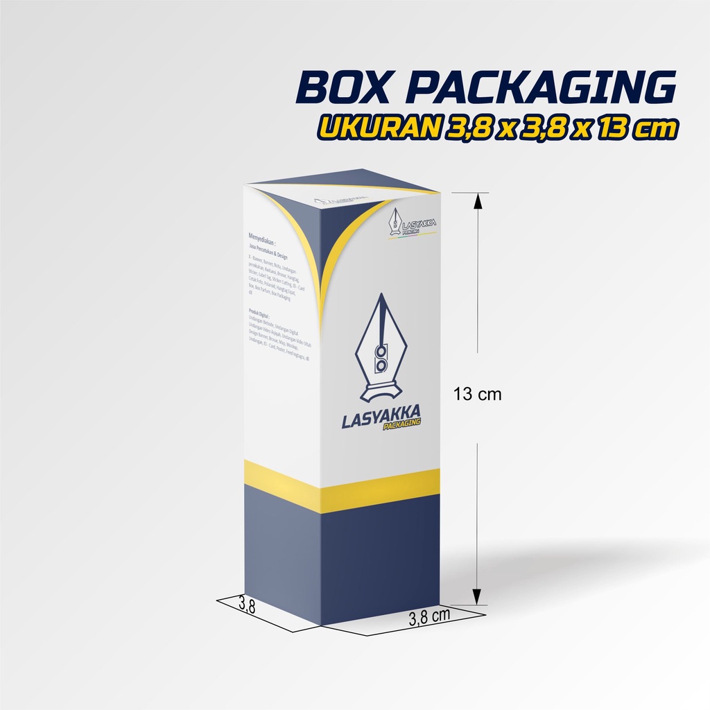 

box packaging custom ukuran 3,8 x 3,8 x 13 cm / kotak packaging custom / dus packaging custom / kotak parfume custom / dus parfum custom / packaging custom