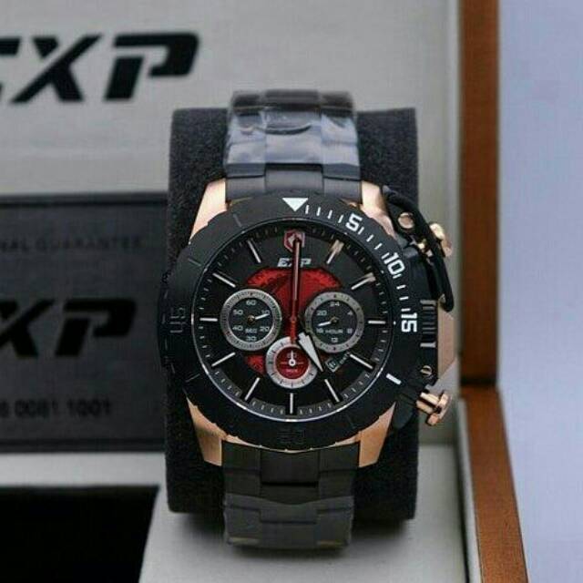 Jam Tangan Expedition E3002 Original Black Rosegold