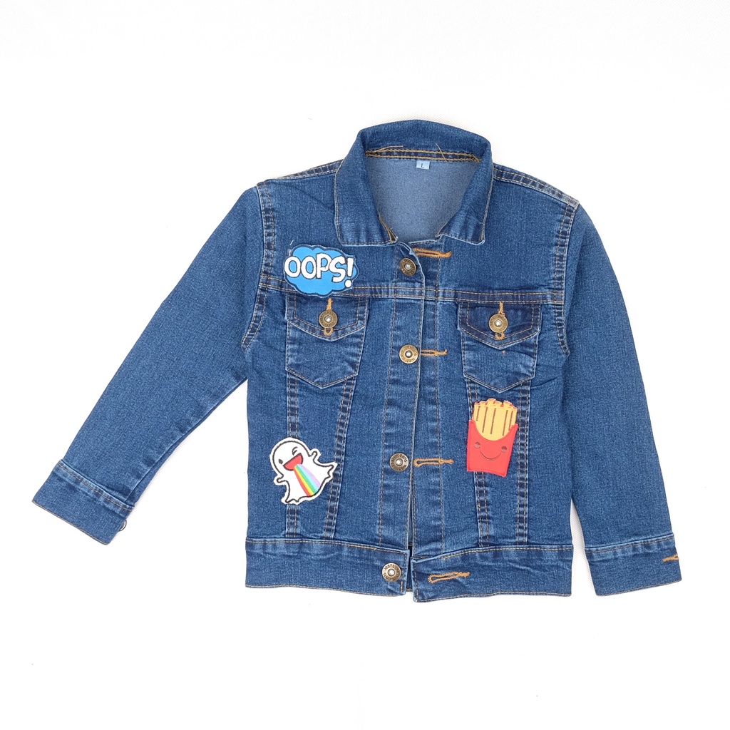 ORIGINAL JAKET JEANS ANAK LAKI LAKI PEREMPUAN 00PS BLUE SERIES BIOWASH  ORIGINAL REAL PICT