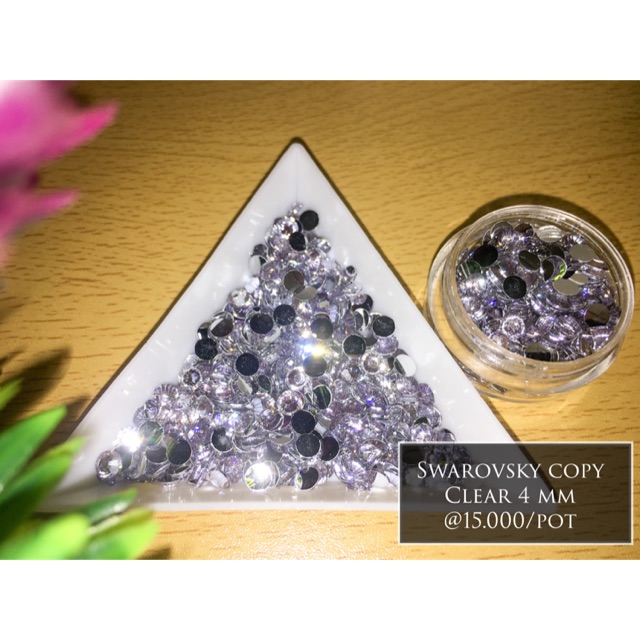 

Swarovsky copy clear 3 mm / 4 mm