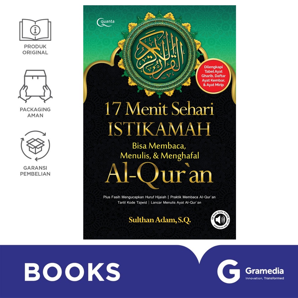 Gramedia Bali - 17 Menit Sehari Istikamah Bisa Membaca, Menulis, dan Menghafal Al-Qur`an