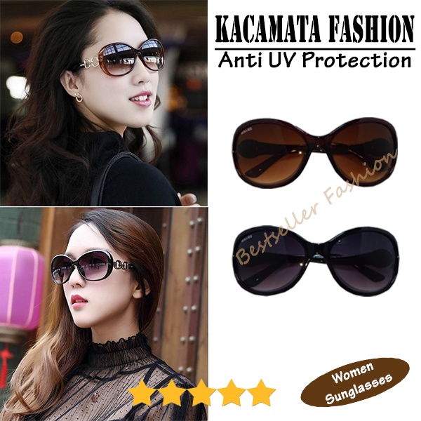 Kacamata Fashion Wanita Anti UV Hitam Kacamata Hitam Sunglasses Wanita Fashion Korea Kekinian