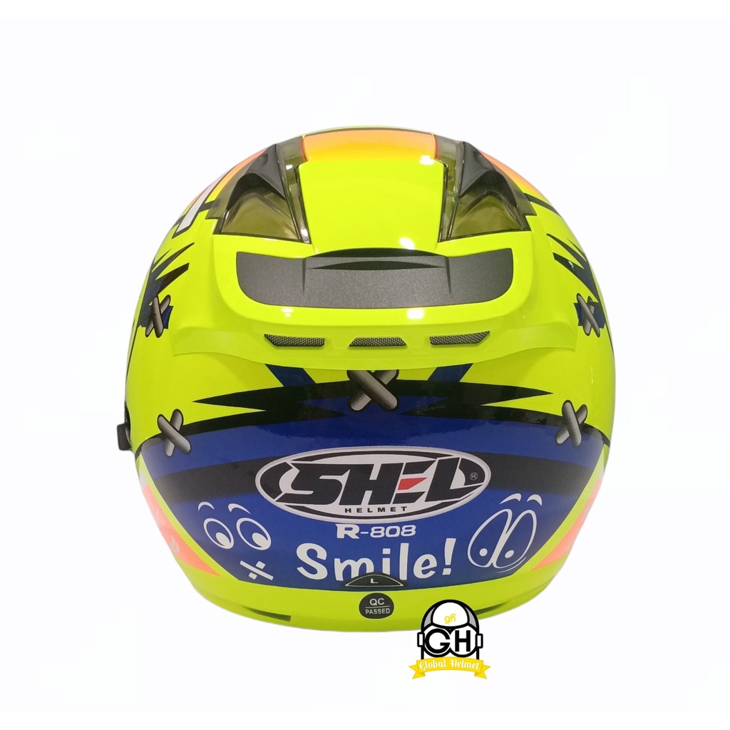 Helm Shell Rover Motif 808 Yellow Fluo Shel Rover