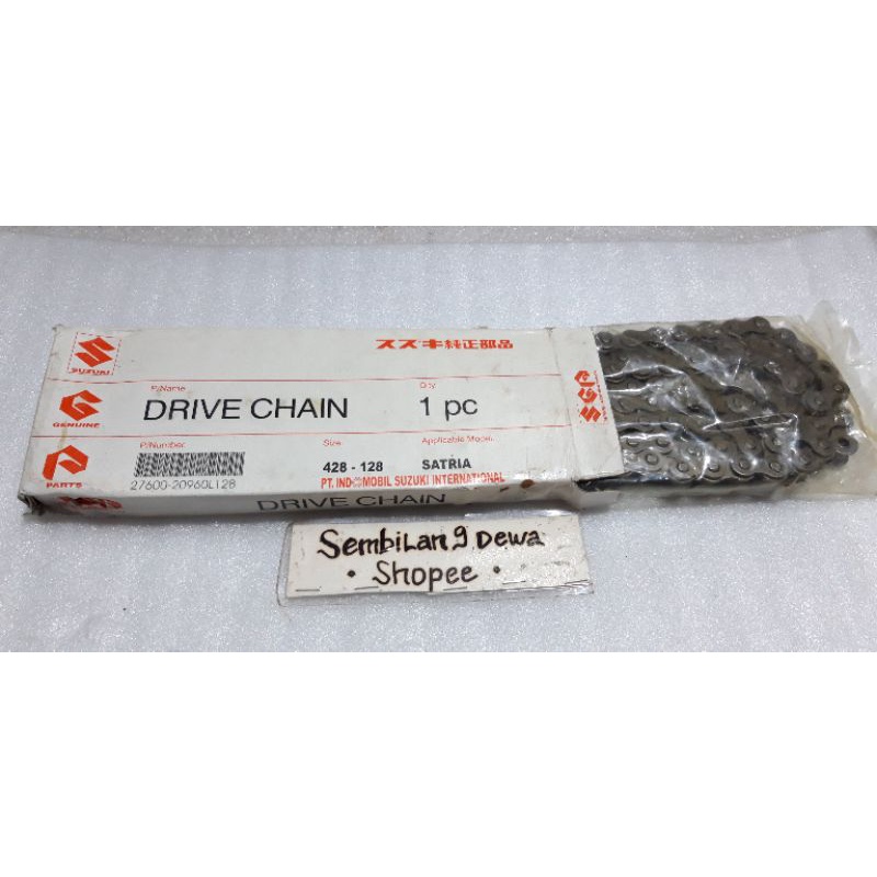 rantai drive chain gear gir satria 2 tak hiu lumba original SGP import RK-M 428 128