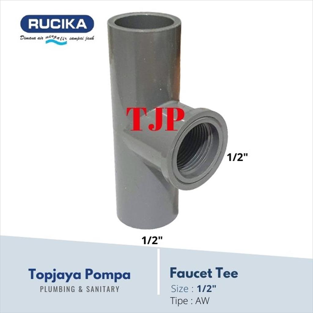 FAUCET TEE PVC AW RUCIKA 1/2&quot;