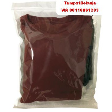 30 x 40 MIN100pcs kantong kemasan plastik lubang putih transparan baju celana packaging bag plastic