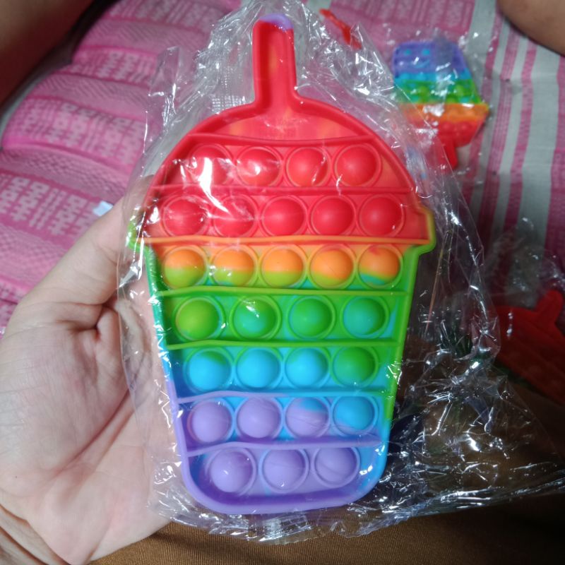 Pop It murah / Pop it besar / Pop it fidget / pop it tie dye / pop it rainbow-Boba