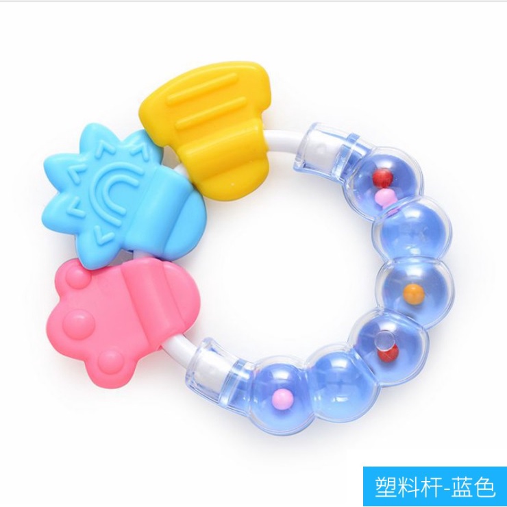 Mainan Bayi Gelang Teether Bayi Silicone Krincingan Lembut