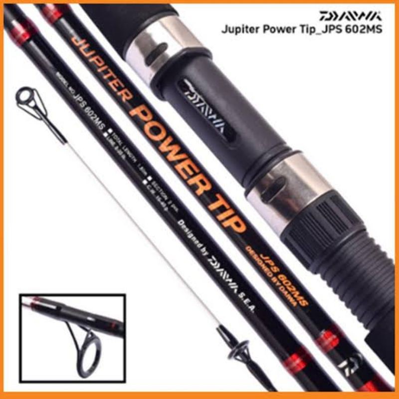 Rod DAIWA JUPITER POWER TIP JPS 602MS / 180cm (Line Test 8-20lbs)