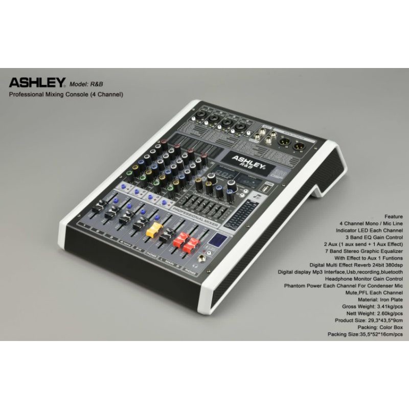 Mixer Ashley R&amp;B 4 Channel Baru