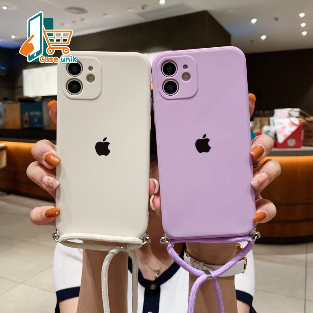 SOFTCASE SLINGCASE ORIGINAL SILIKON PELINDUNG KAMERA I PHONE 6 6+ 7 7+ 8 8+ SE CS3173